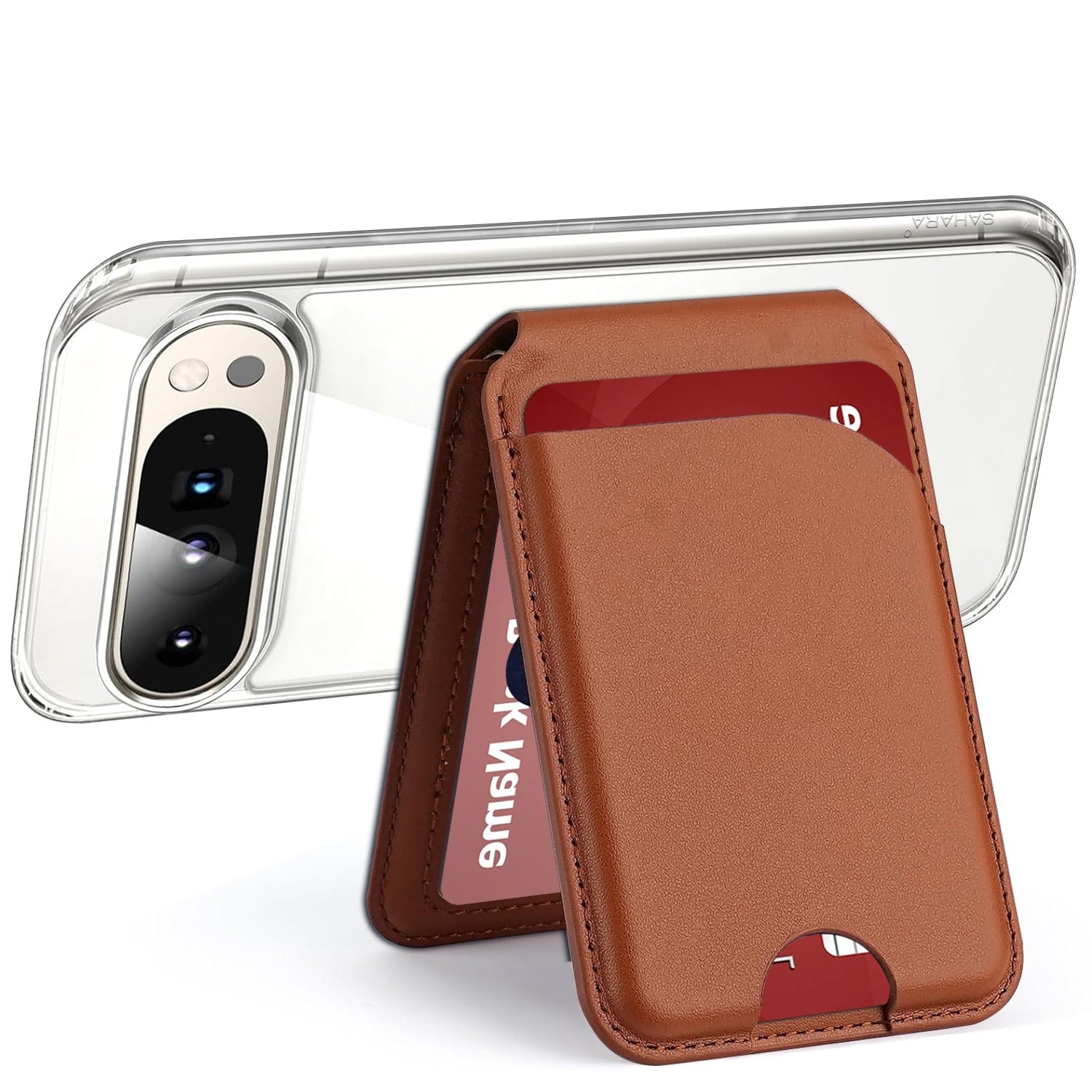 Venture Series Clear Case with Detachable Leather Wallet - Google Pixel 9 Pro XL
