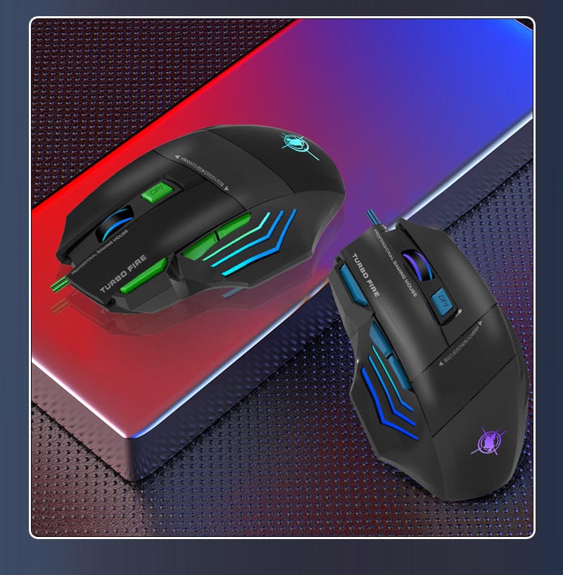 Wired Gaming Mouse - RGB LED 7-Button Precision Control | Axis Pro