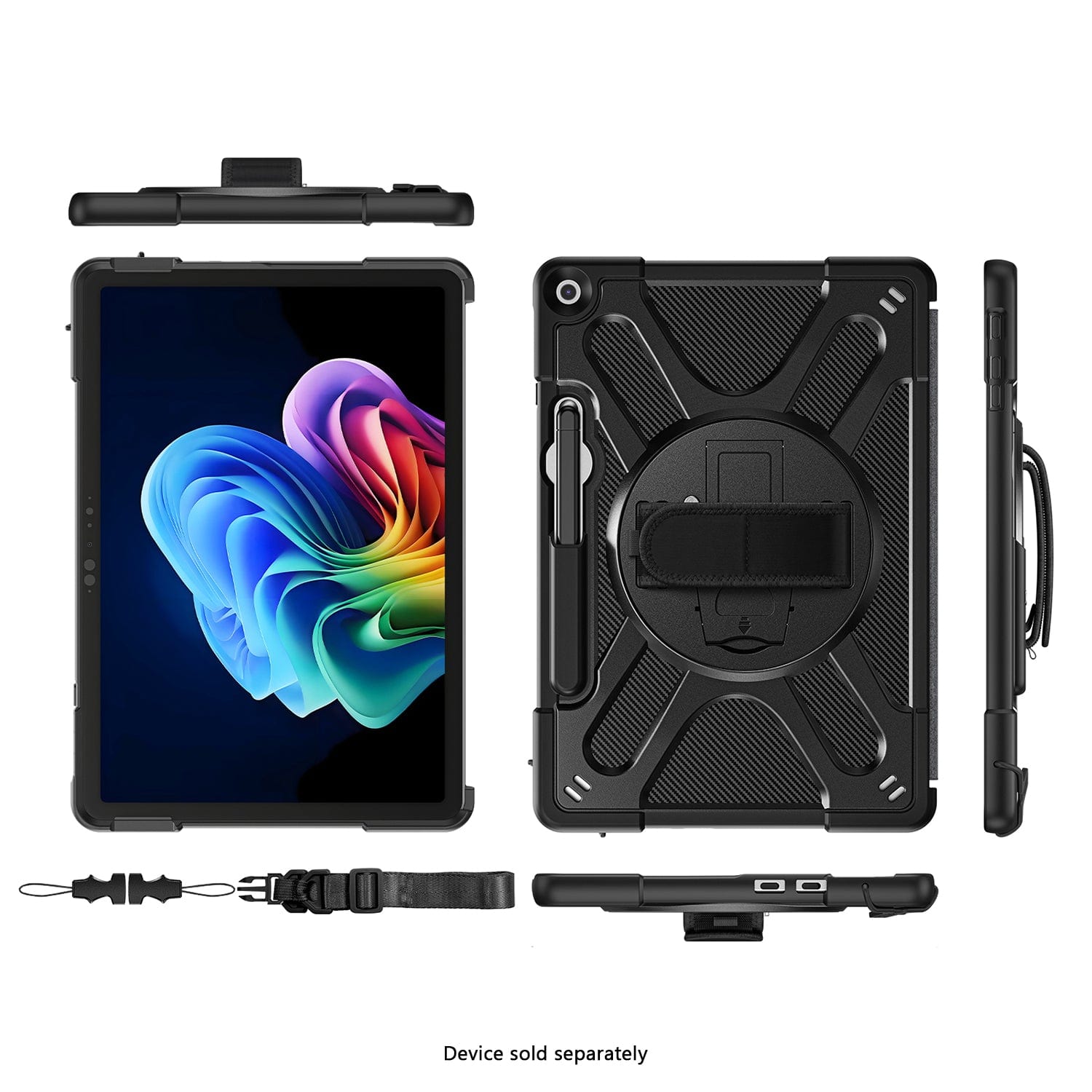 Microsoft Surface Pro 12" Case - Heavy-Duty with Hand & Shoulder Strap | Raider-X Series