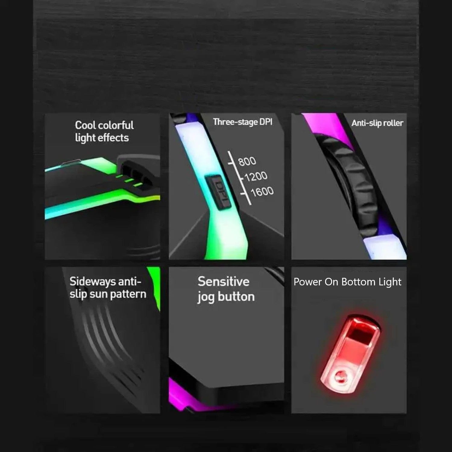 Wired Gaming Keyboard & Mouse Combo - Anti-Ghosting Multi-Key, 68 Keys