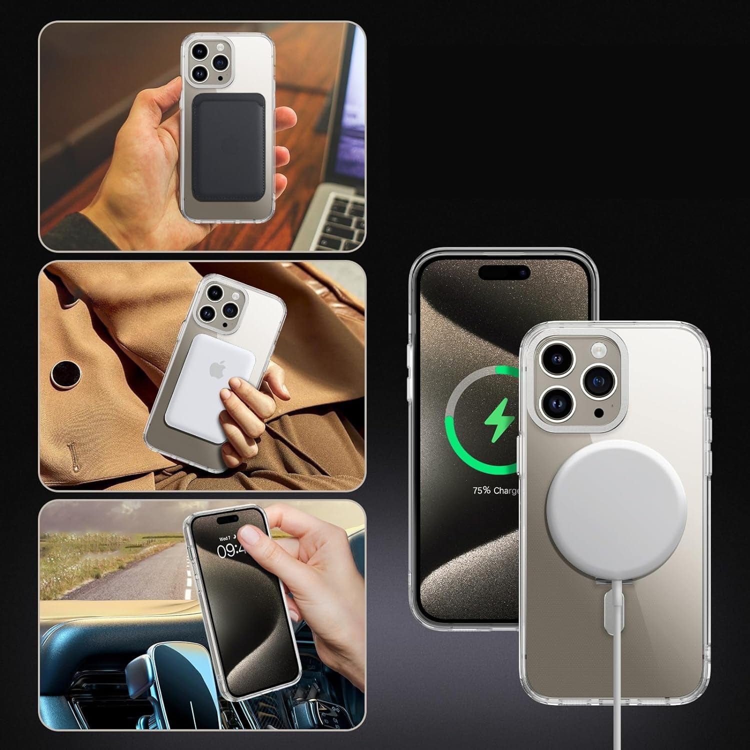 iPhone 15 Pro Clear Kickstand Case with MagSafe | Venture Series