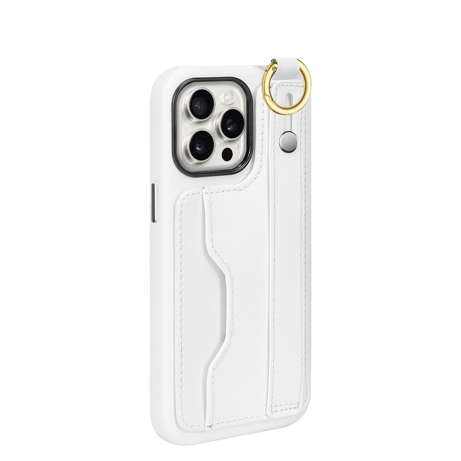 Indy Series Leather Wallet FingerGrip Case with Screen and Camera Protector - iPhone 15 Pro Max