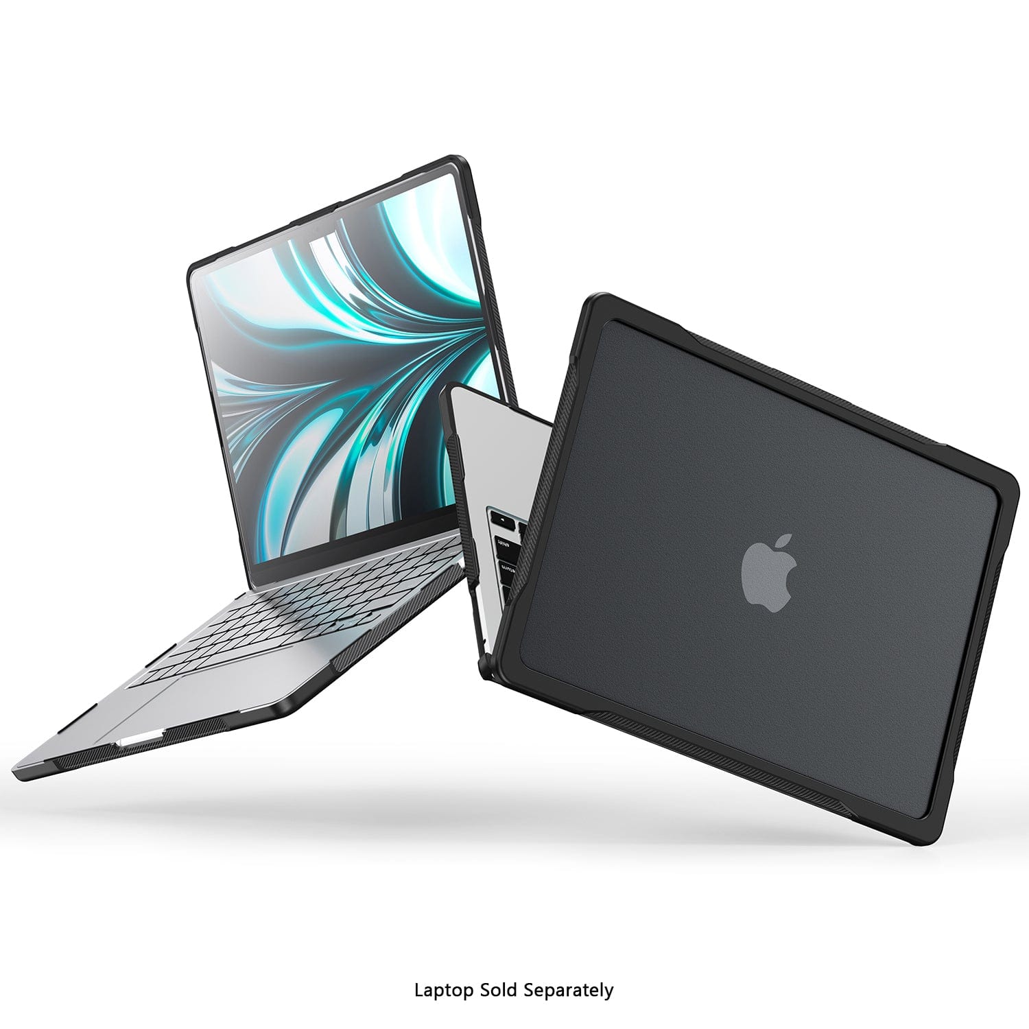 MacBook Pro 14-Inch (2021–2025, M1–M5) Clear/Black Case – Shock-Absorbing Corners | Raider Series