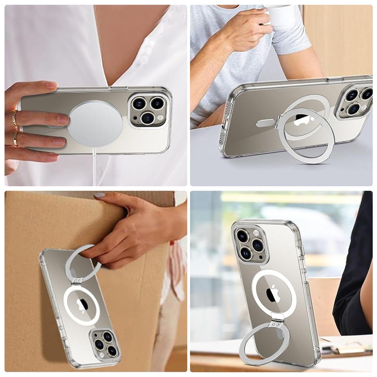 iPhone 15 Pro Max Clear Kickstand Case with MagSafe | Venture Series