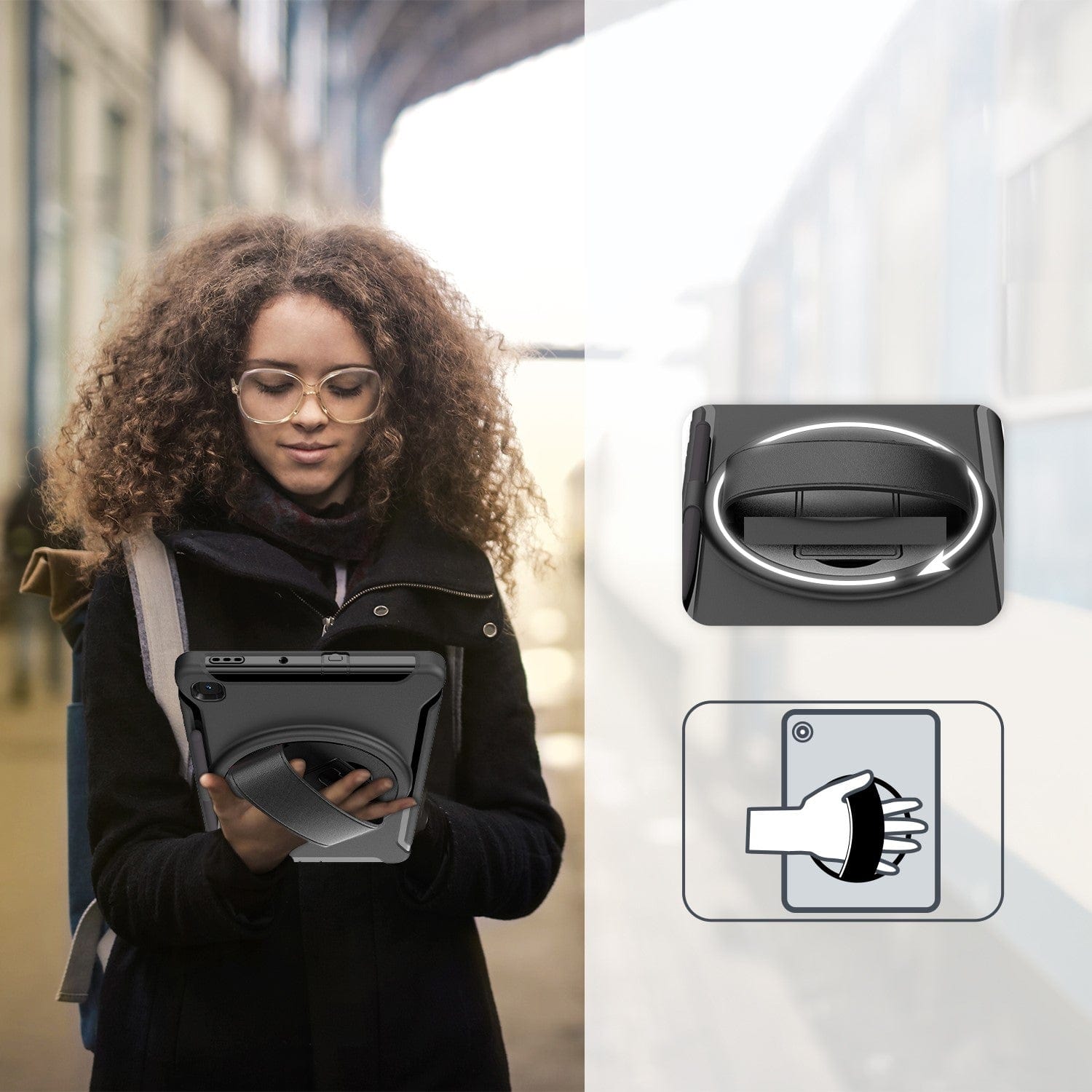 Raider Series Heavy Duty Hand Strap Case - Galaxy Tab S6 Lite