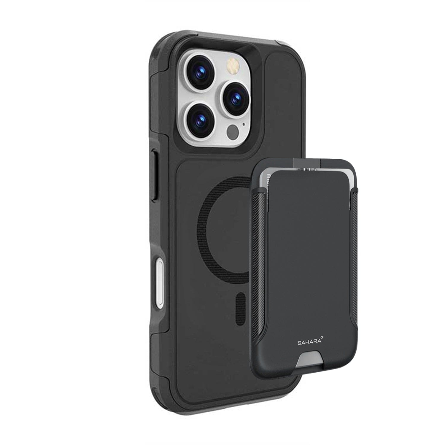 iPhone 16 Pro Rugged Wallet Case with Kickstand - MagSafe, Card Holder | Raider Series