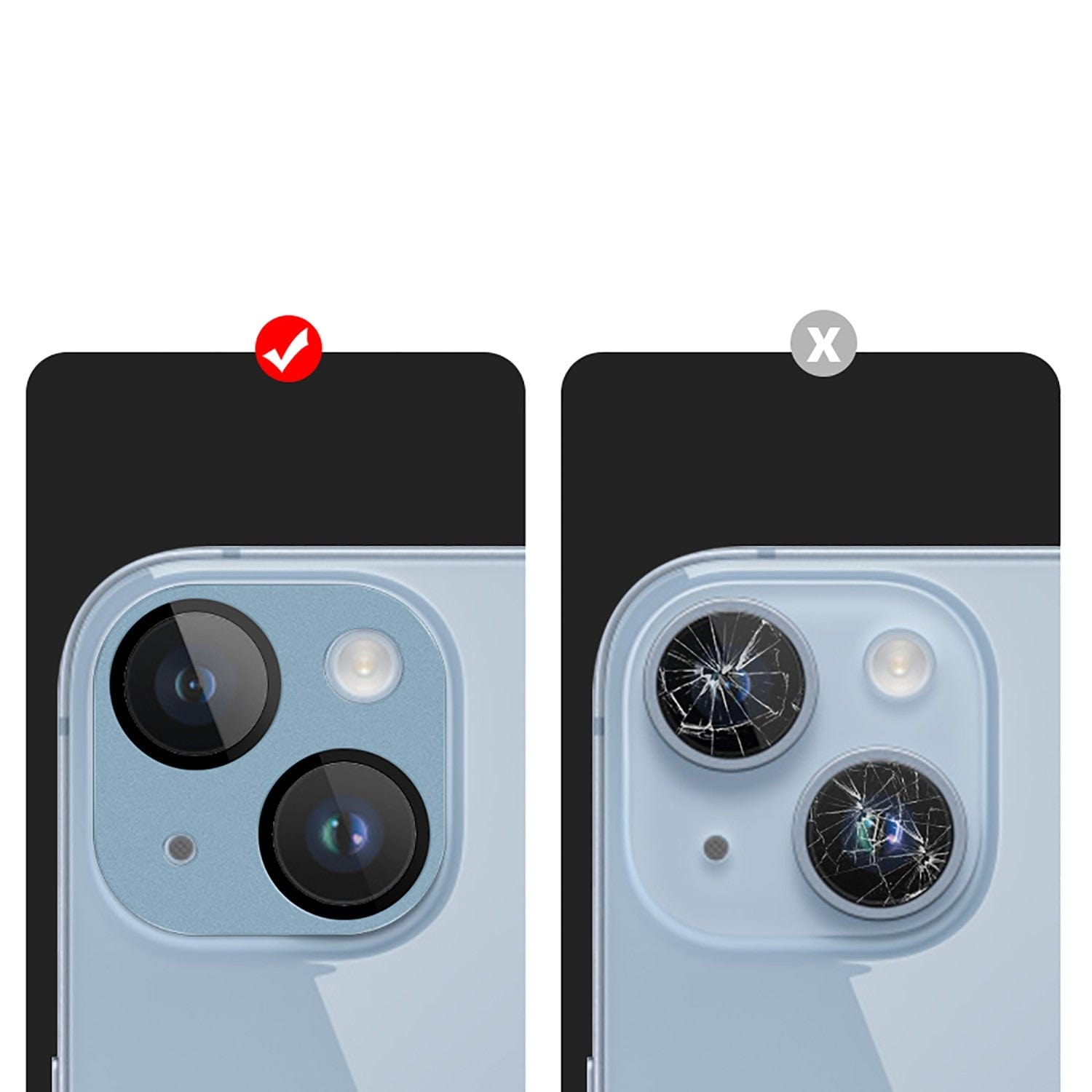 ZeroDamage Camera Lens Protector for Apple iPhone 14 and iPhone 14 Plus (2-Pack)