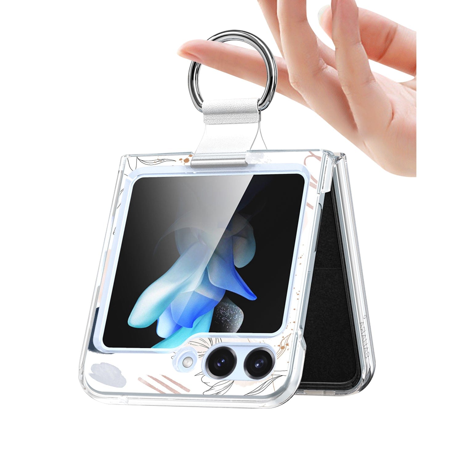 Inspire Series Floral Hard Shell Case with Ring - Samsung Galaxy Z Flip6