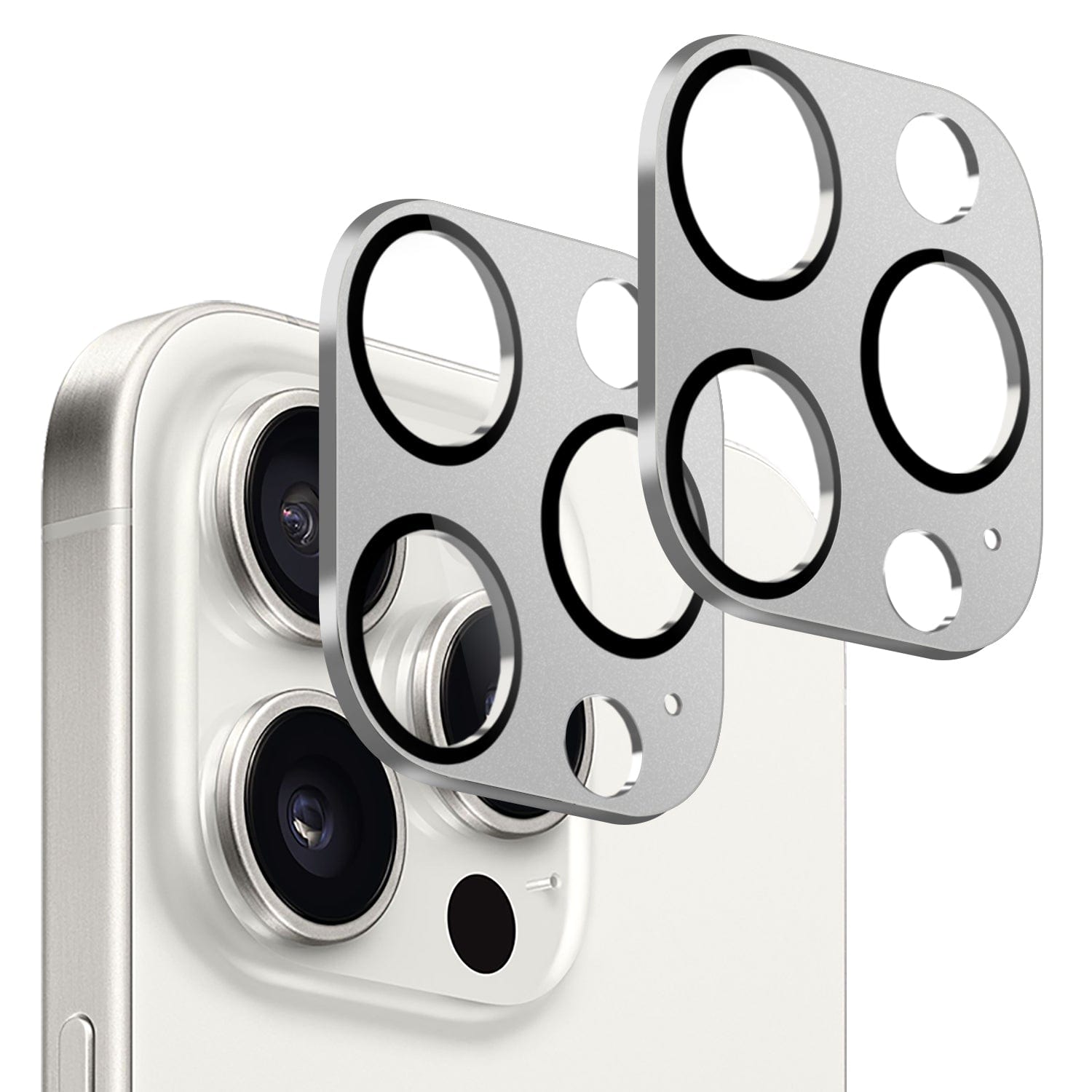 ZeroDamage HD Flexible Glass Camera Lens Protector for iPhone 15 Pro/15 Pro Max (2-Pack)