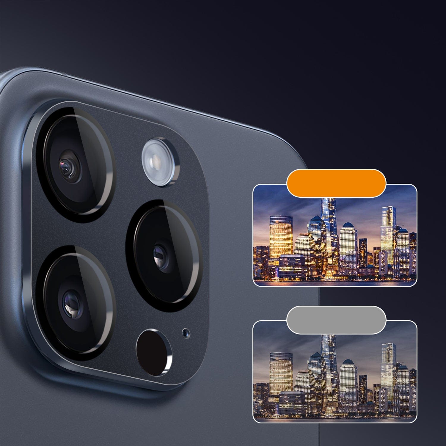 iPhone 15 Pro/Pro Max Camera Lens Protector - Ultra-Clear Glass, 2-Pack | ZeroDamage