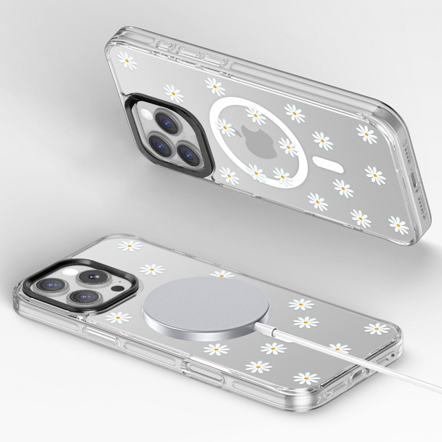 iPhone 16 Pro Case with Swappable Floral & Marble Designs - Wireless Charging | Inspire Series