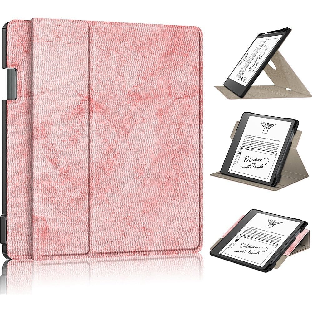 Leather Bi-Fold Folio Case for reMarkable 2 - Pink