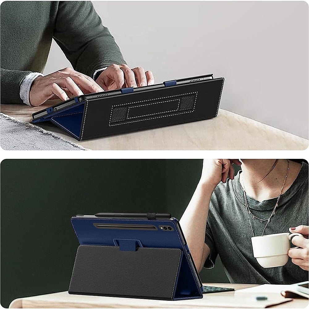 Bi-Fold Folio Case for Samsung Galaxy Tab S9 and Tab S9 FE - Blue