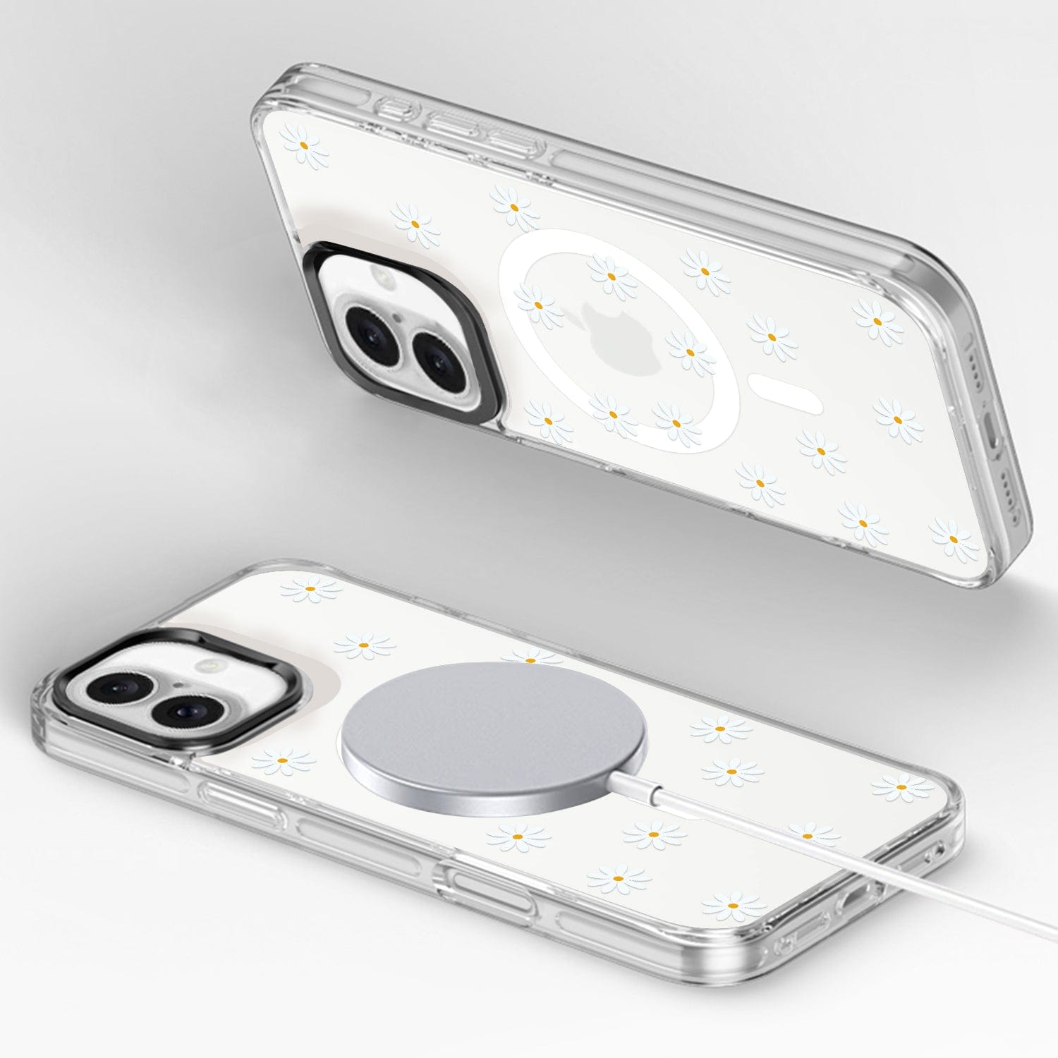 iPhone 16 Floral Design Case with Swappable Back - Wireless Charging | Inspire Series