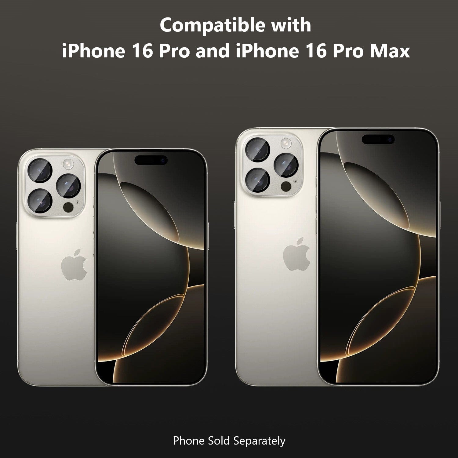 iPhone 16 Pro/Pro Max Camera Lens Protector - Ultra-Strong, Flexible Glass, 2- Pack | ZeroDamage