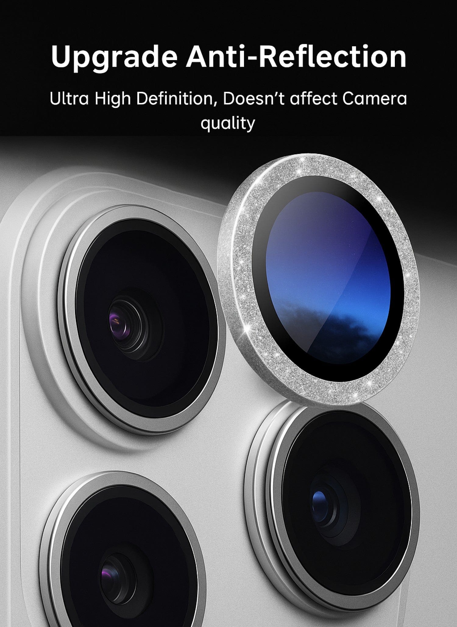 iPhone 17 Pro / 17 Pro Max Camera Protector - Sparkle Eagle Eye, Titanium Glass (2-Pack)| ZeroDamage