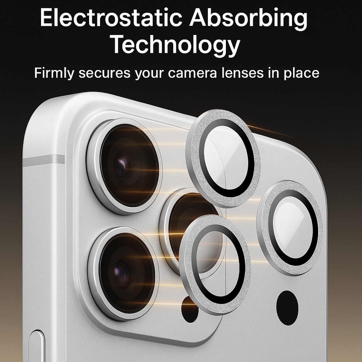 iPhone 17 Pro / 17 Pro Max Camera Protector - Sparkle Eagle Eye, Titanium Glass (2-Pack)| ZeroDamage