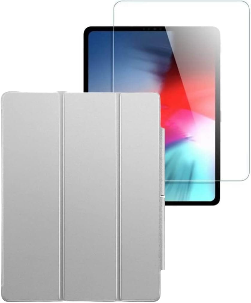 ESR Gray Folio Case with Tempered Glass Screen - iPad Pro 12.9" (4th, 5th, and 6th Generation)