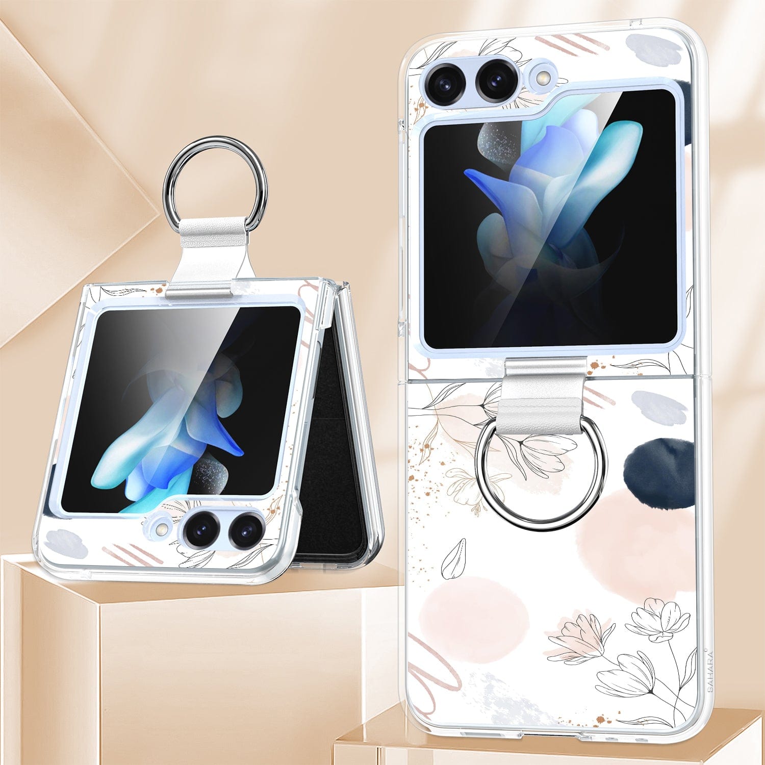 Inspire Series Floral Hard Shell Case with Ring - Samsung Galaxy Z Flip6