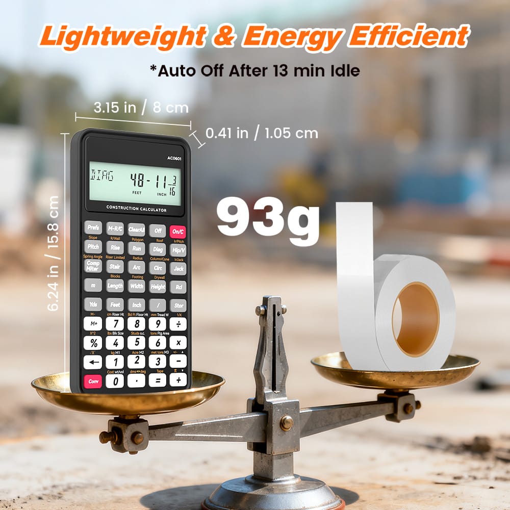 Sahara Construction Calculator - 200+ Engineering Functions & 2.6" LCD Display