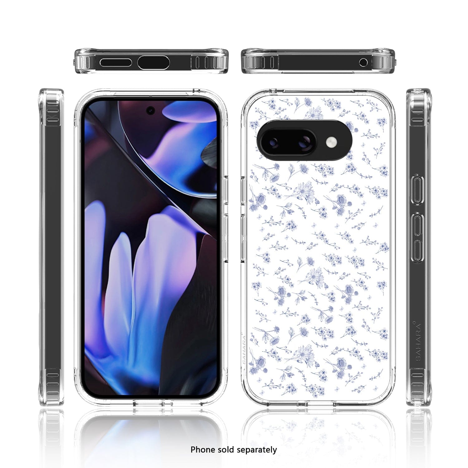 Google Pixel 9a Floral Clear Case – Slim, Anti-Slip Grip | Inspire Series