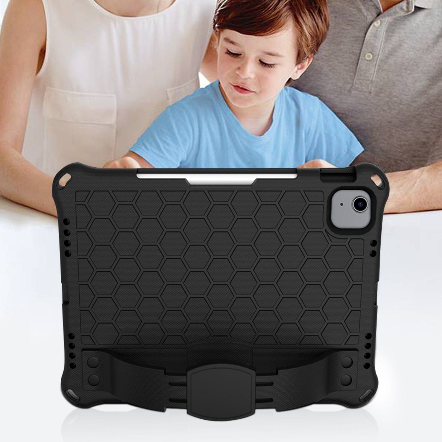 Raider Series HoneyComb Heavy-Duty Hand Strap Case - Apple iPad Air 10.9-inch (4th/5th Gen) and iPad Air 11-inch (M2 2024 & M3 2025)