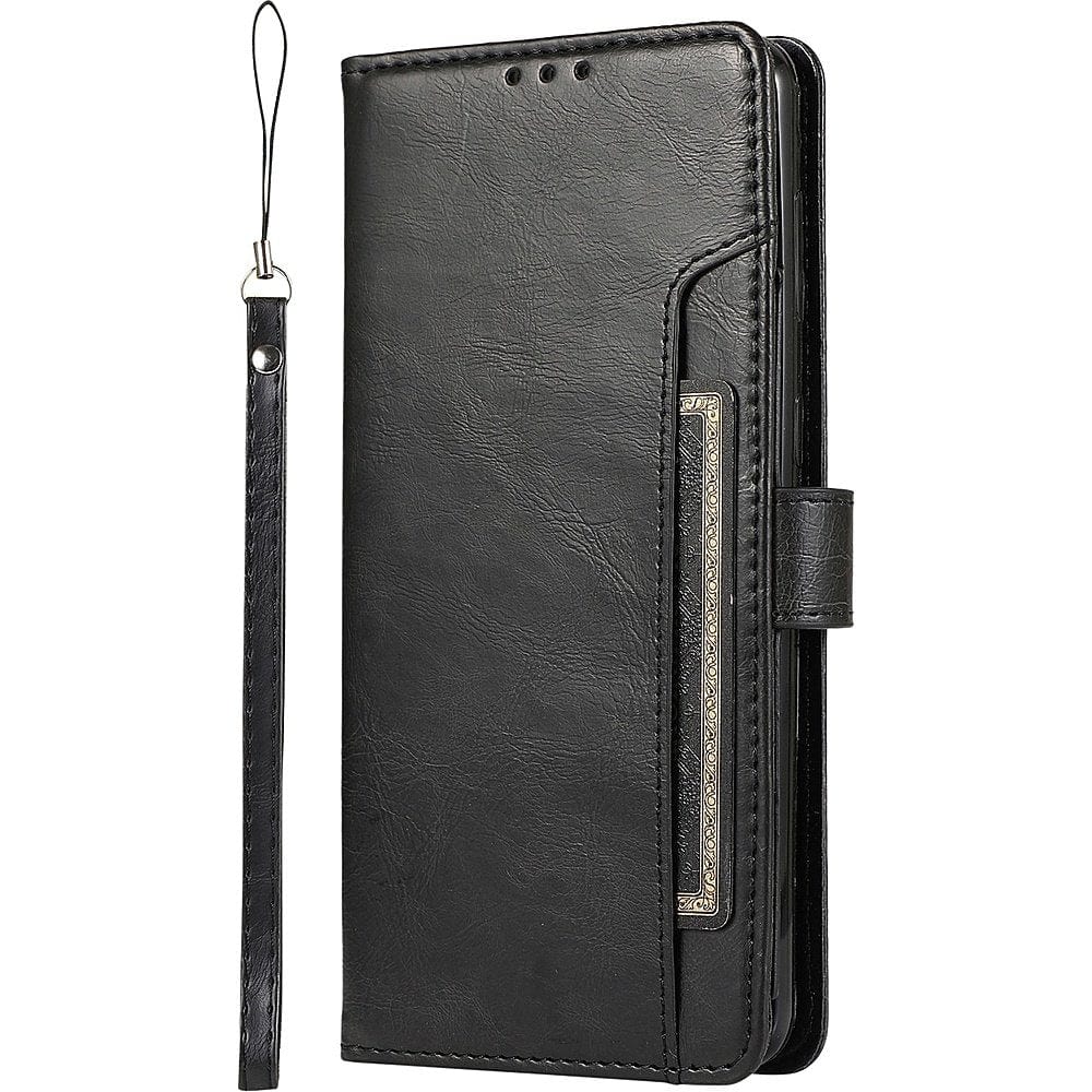 Leather Folio Wallet Case for Google Pixel 8 Pro - Black