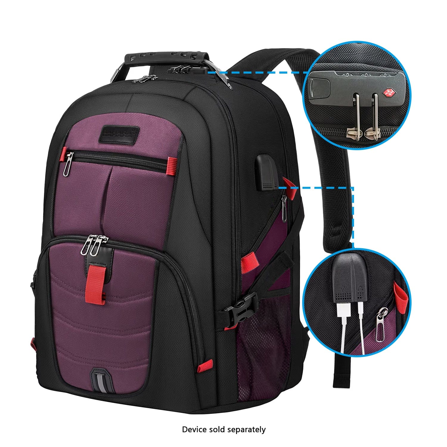 All-in-One Backpack with Anti-Theft lock Fits Laptops up to 17.3"