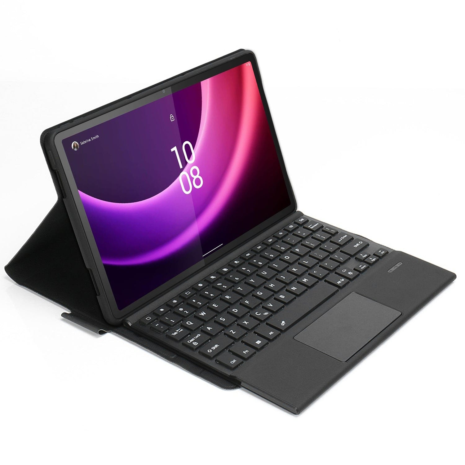 SaharaCase premium leather folio wallet tablet case with card slots and stand.