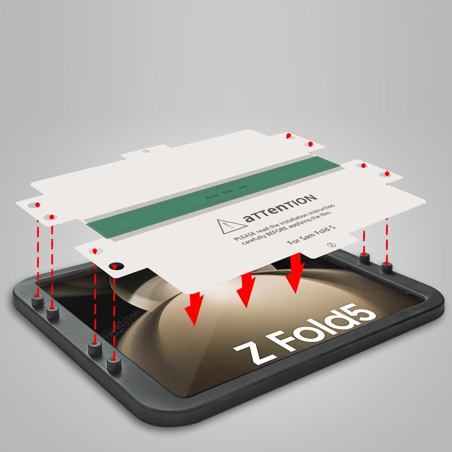 ZeroDamage Ultra-Strong+ Tempered Glass + Film Screen Protector (2-Pack) - Samsung Galaxy Z Fold5