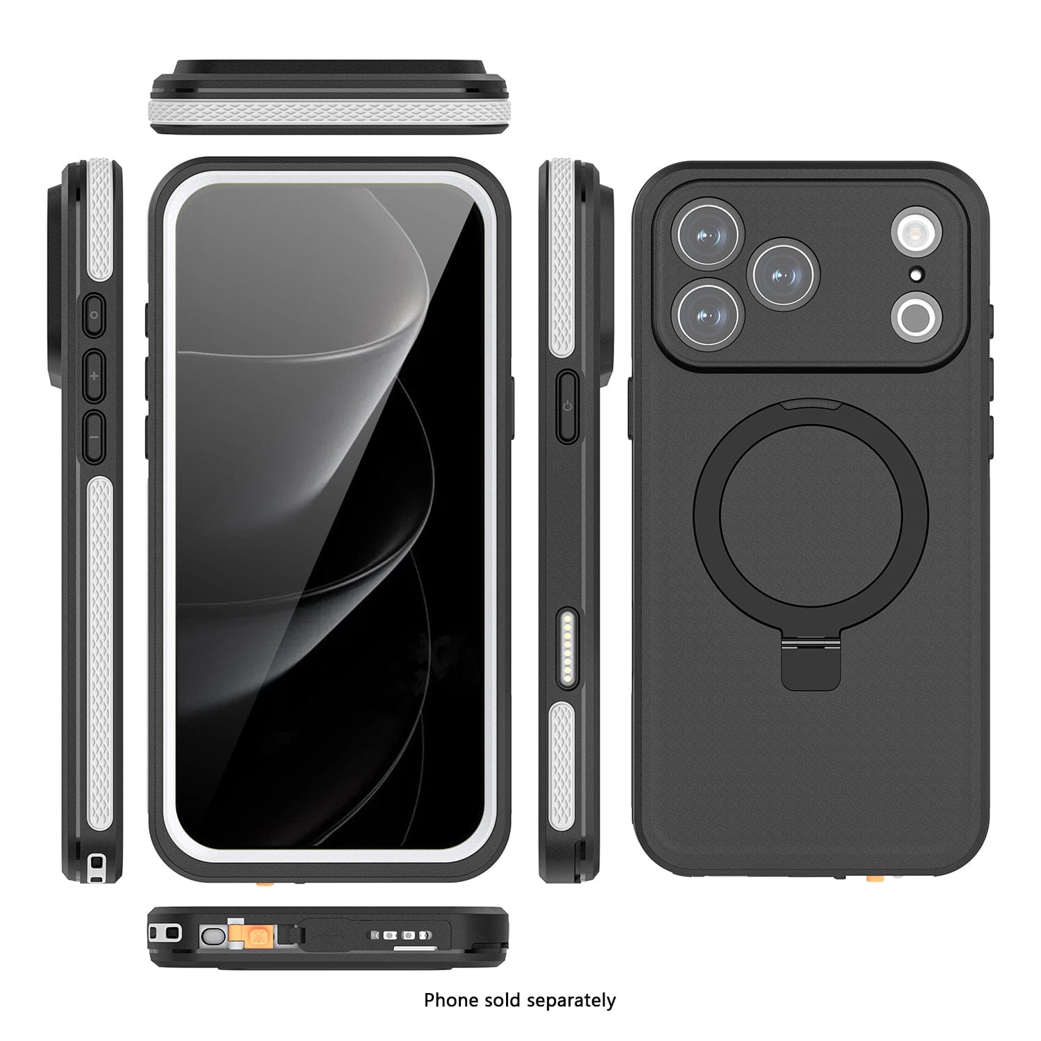 iPhone 17 Pro Max Waterproof Case - MagSafe Kickstand, Integrated Screen & Camera Protection | Oasis Series