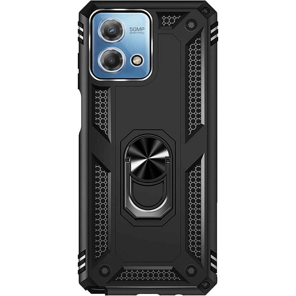 Military Kickstand Series with Belt Clip Case for Motorola G Stylus 5G (2023) - Black