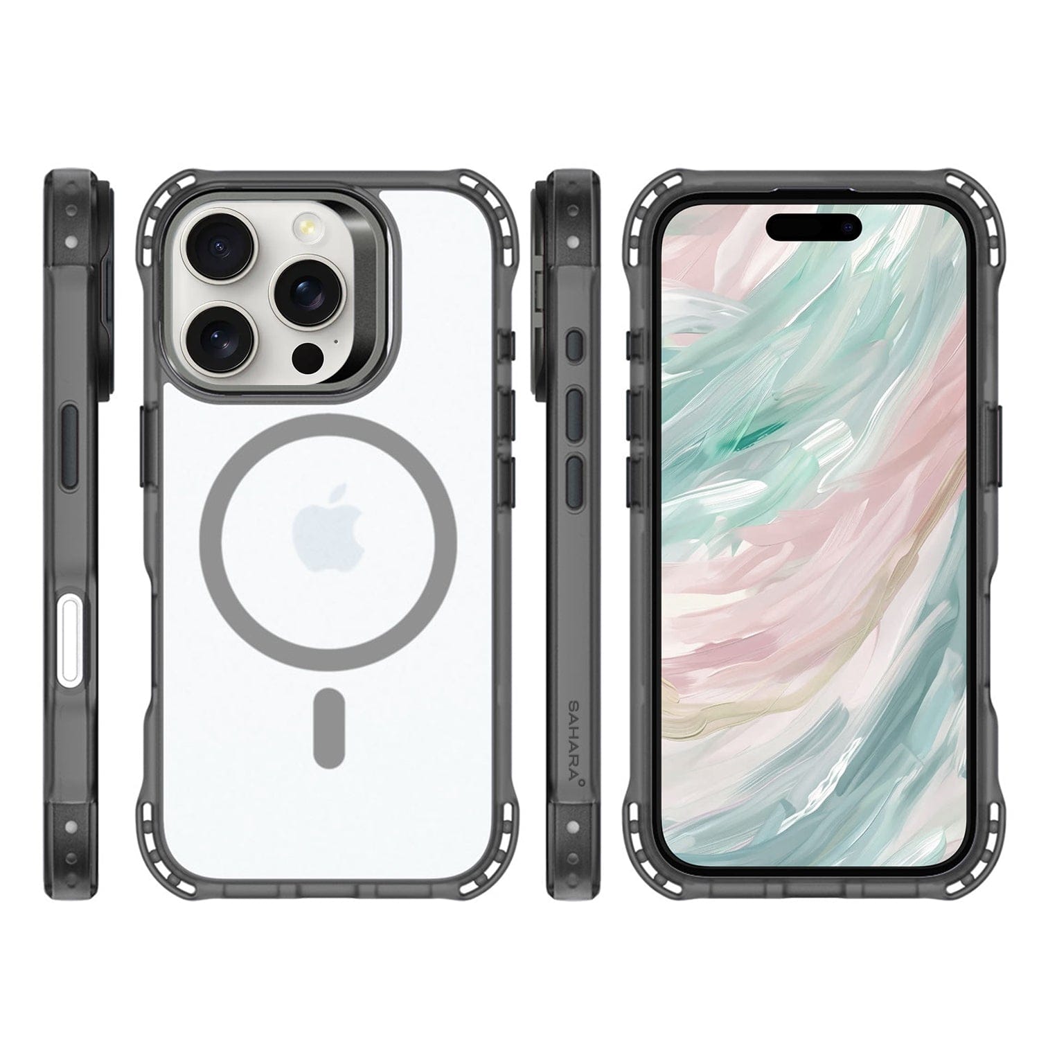 iPhone 16 Pro Max Clear Kickstand Case - Anti-Slip, Rugged, MagSafe | Venture Series