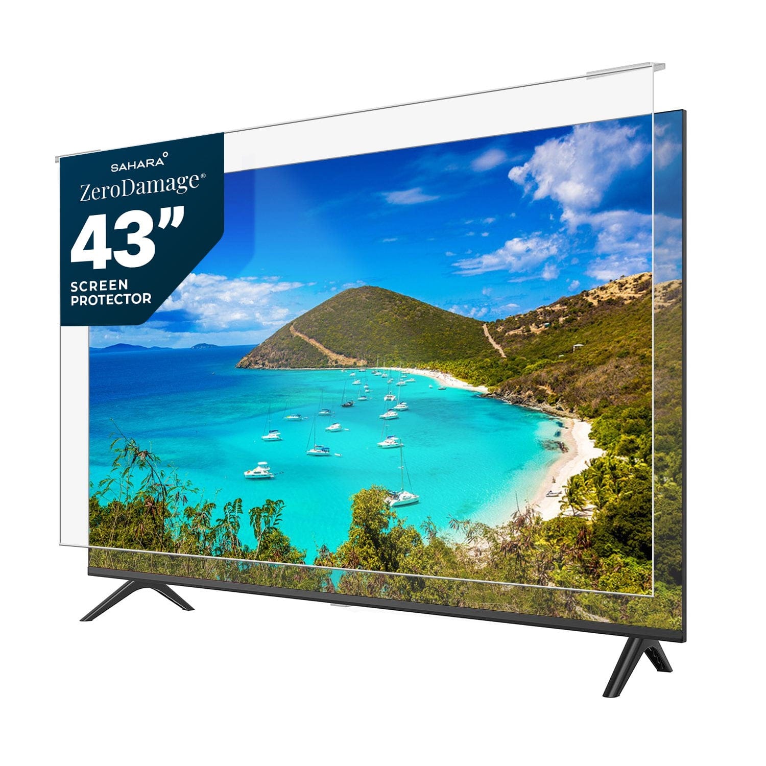 ZeroDamage Clear TV Screen Protector - Most 43" TVs