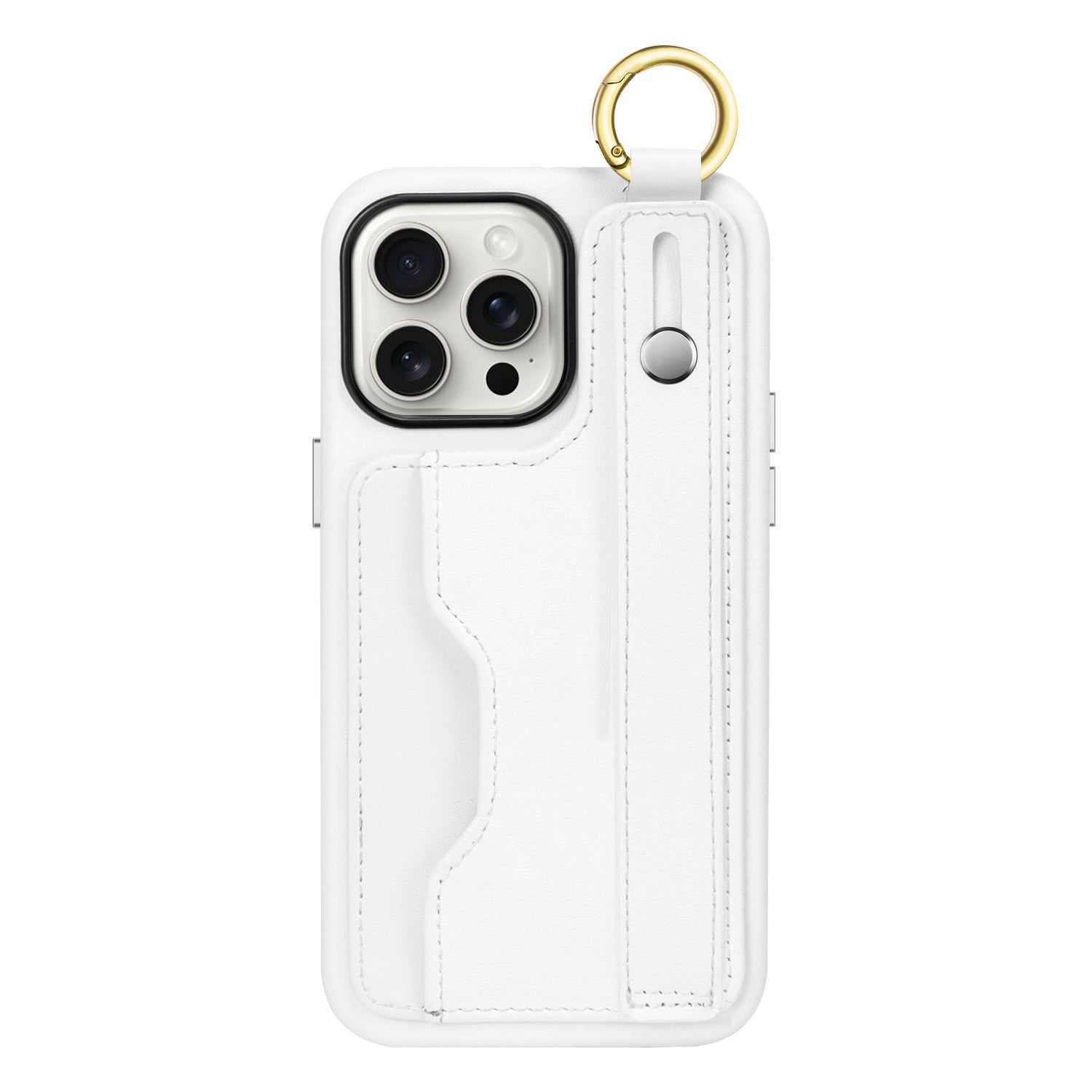 Indy Series Wallet FingerGrip Leather Case with Screen and Camera Protector - iPhone 15 Pro Max