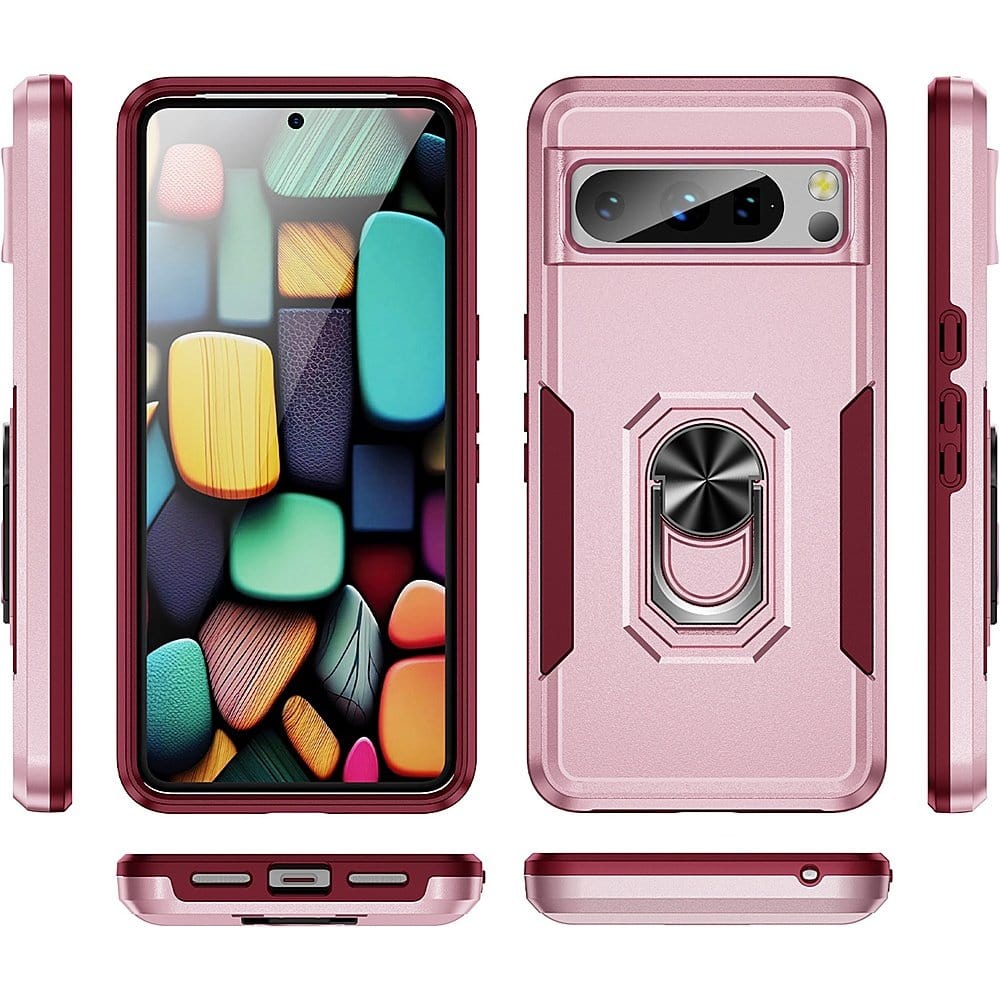 Military Kickstand Series Case for Google Pixel 8 Pro - Rose Gold