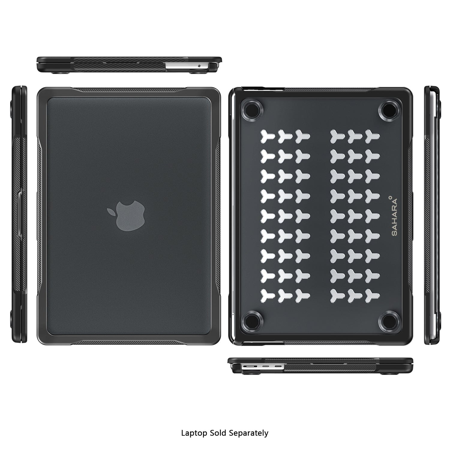 MacBook Pro 16-Inch (2021–2025, M1–M5) Clear/Black Case – Shock-Absorbing Corners | Raider Series