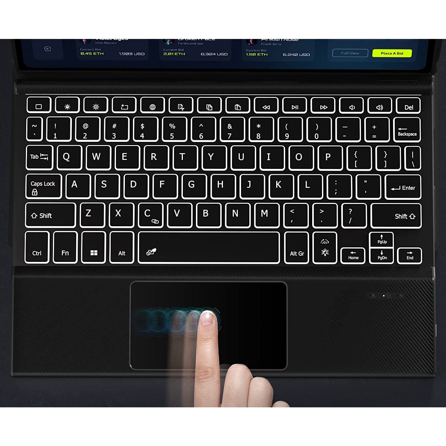 Navigate Series Keyboard with Mouse Pad Case - Amazon Fire Max 11