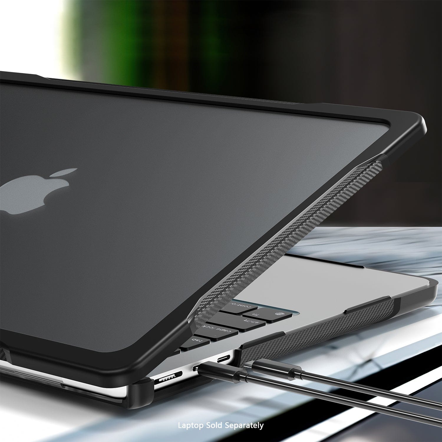 MacBook Pro 14-Inch (2021–2025, M1–M5) Clear/Black Case – Shock-Absorbing Corners | Raider Series