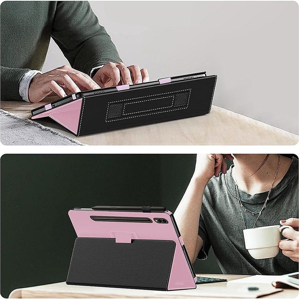 Bi-Fold Folio Case for Samsung Galaxy Tab S9+ and Tab S9 FE+ - Pink