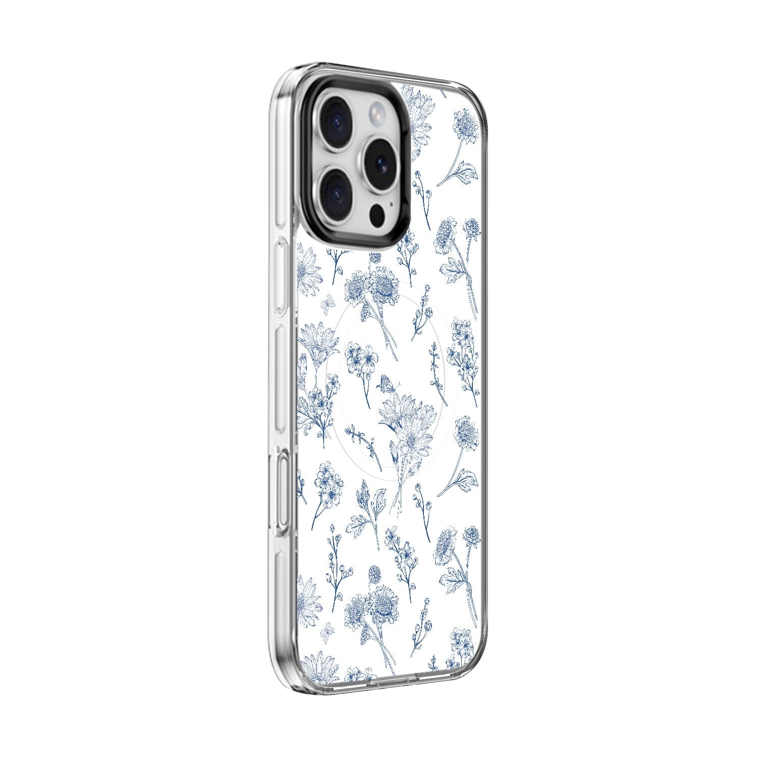 iPhone 16 Pro Case with Swappable Floral & Marble Designs - Wireless Charging | Inspire Series