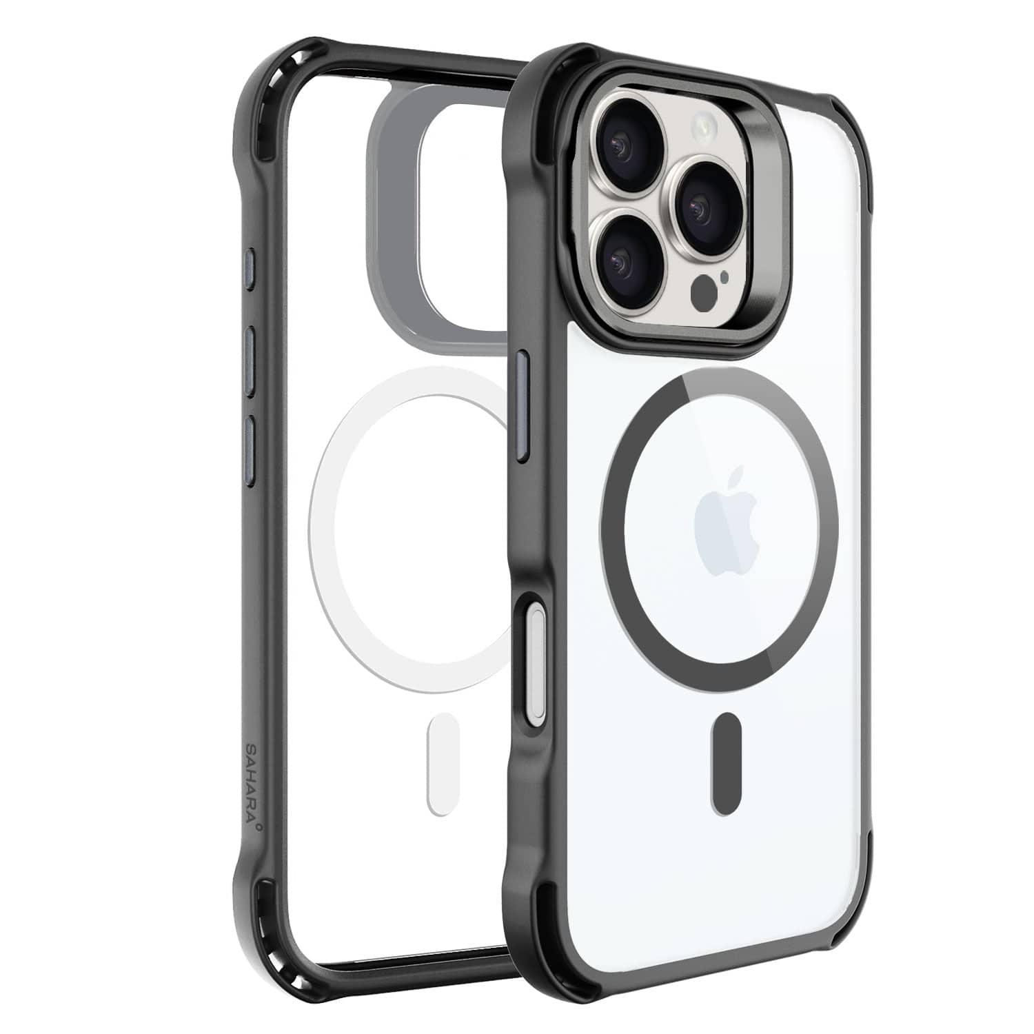 iPhone 16 Pro Max Clear Kickstand Case - Anti-Slip, Rugged, MagSafe | Venture Series