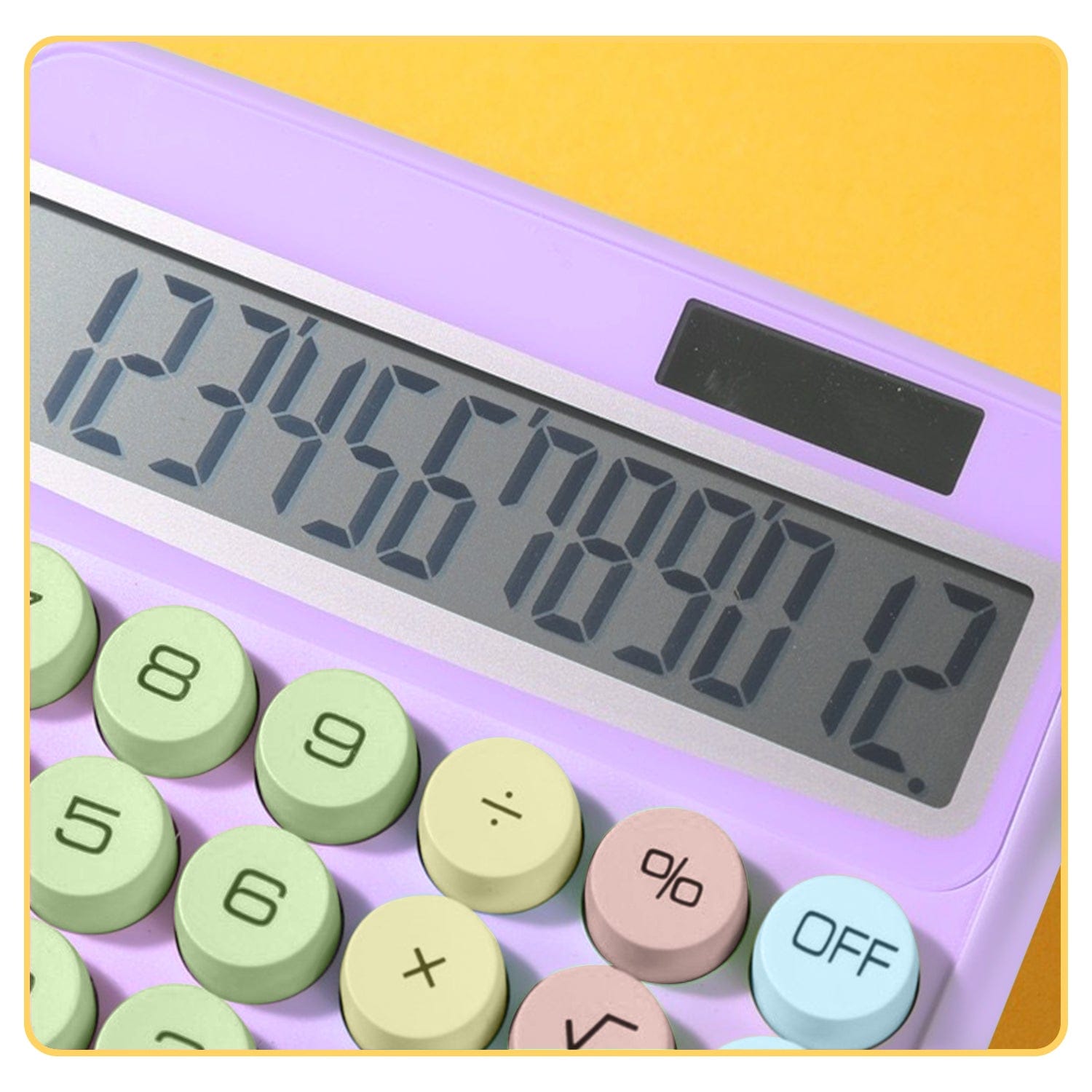 Desktop Calculator - Solar & Battery Powered, 12-Digit, Large Keys