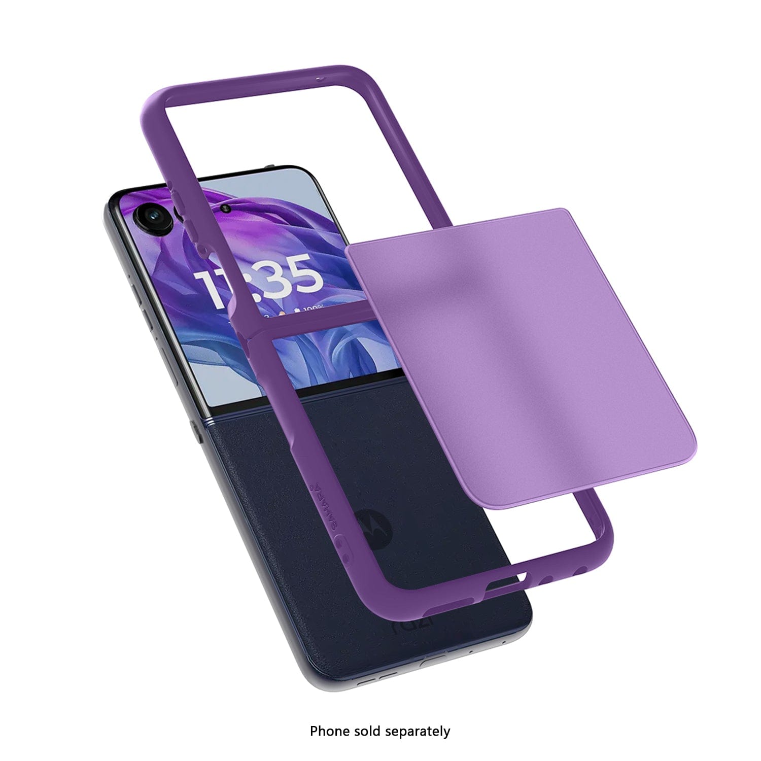 Motorola Razr+ (2025) Frosted Clear Semi-Transparent Back Cover - Closed-Button Design | Venture Series