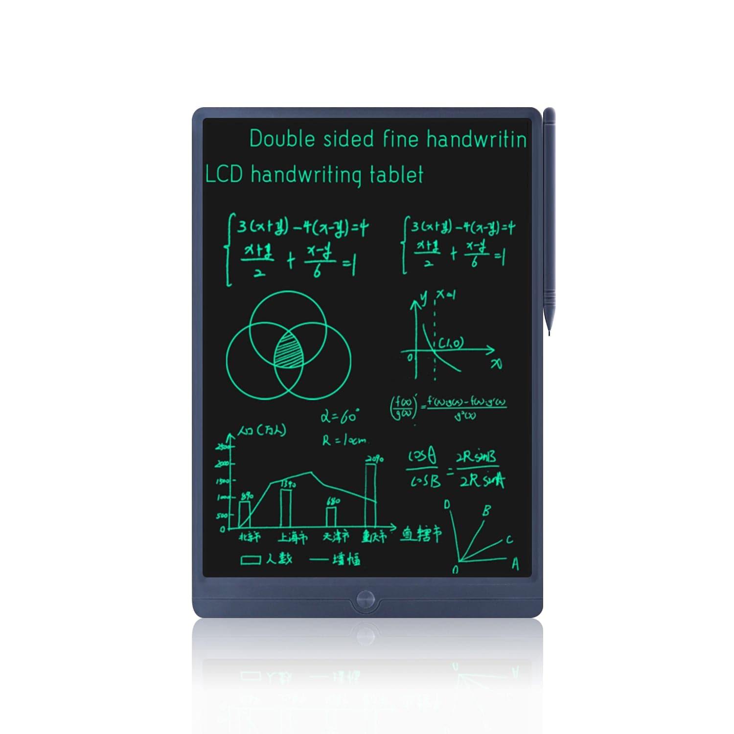 LCD Writing Tablet 13.5" - Large Color Display with One-Touch Erase & Lock