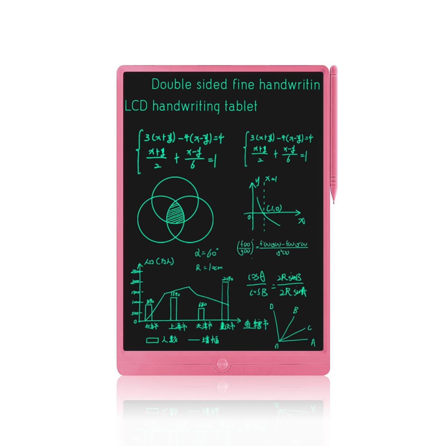 LCD Writing Tablet 13.5" - Large Color Display with One-Touch Erase & Lock