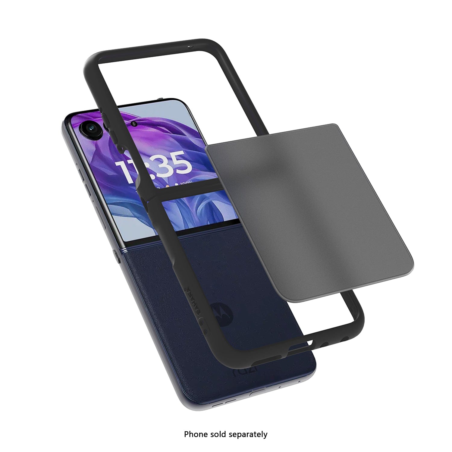 Motorola Razr+ (2025) Frosted Clear Semi-Transparent Back Cover - Closed-Button Design | Venture Series