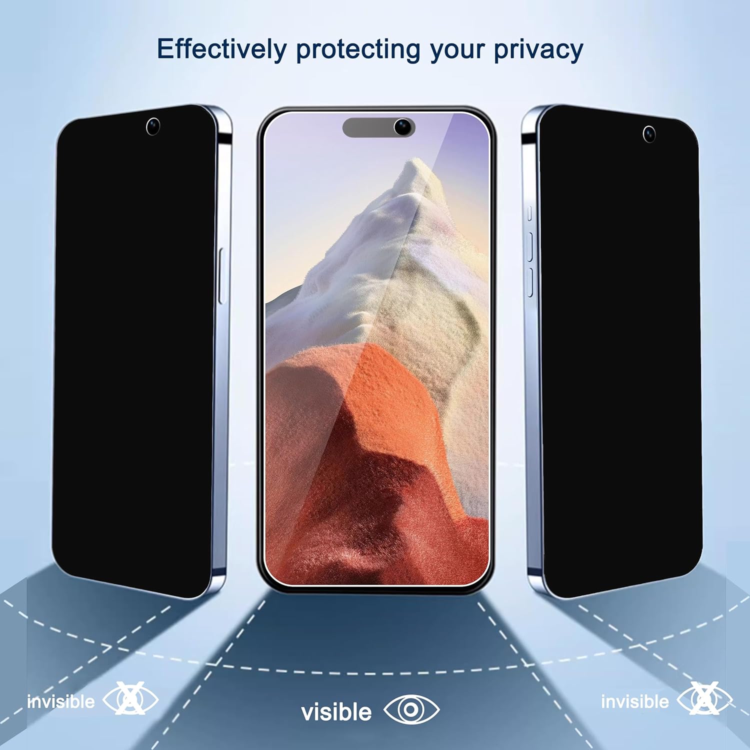 iPhone 15 Privacy Tempered Glass Screen Protector - 2-Pack, Anti-Spy | ZeroDamage