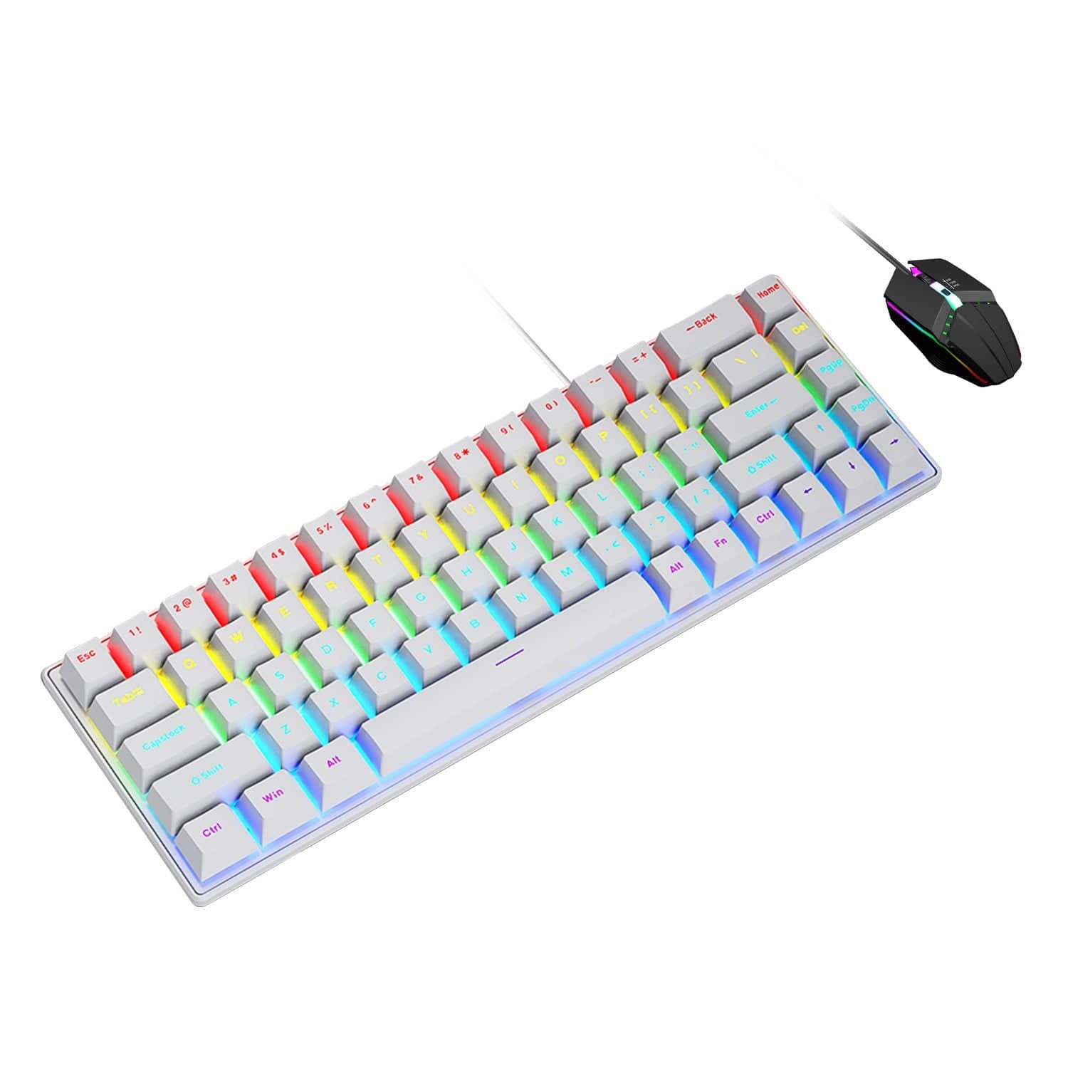 Wired Gaming Keyboard & Mouse Combo - Anti-Ghosting Multi-Key, 68 Keys