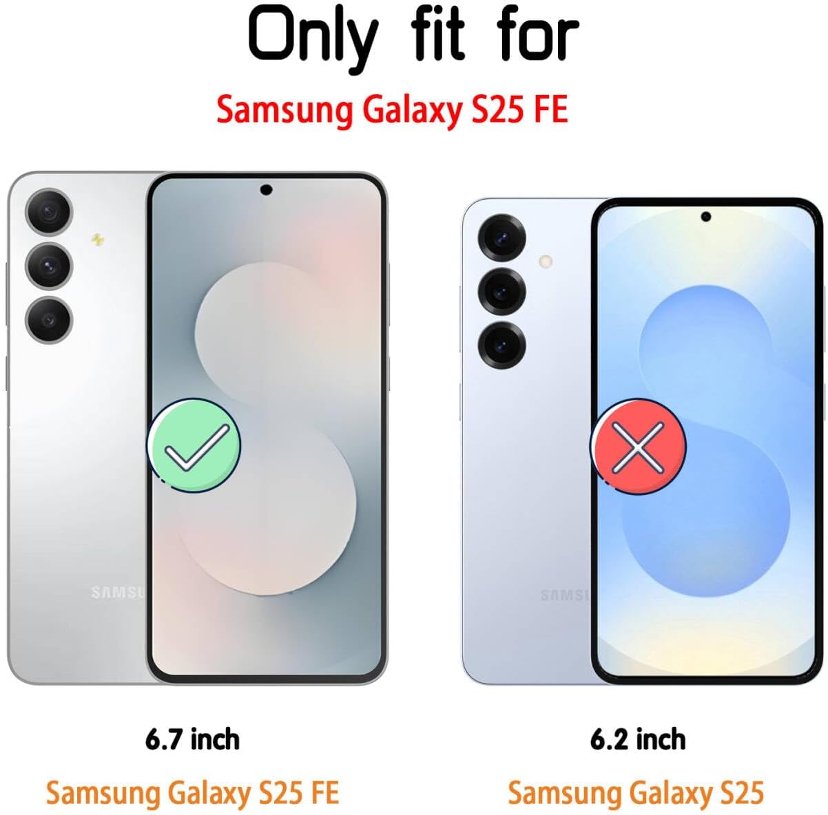 Samsung Galaxy S25 FE Screen Protector - Ultra-Strong Tempered Glass (2-Pack, Clear) | ZeroDamage